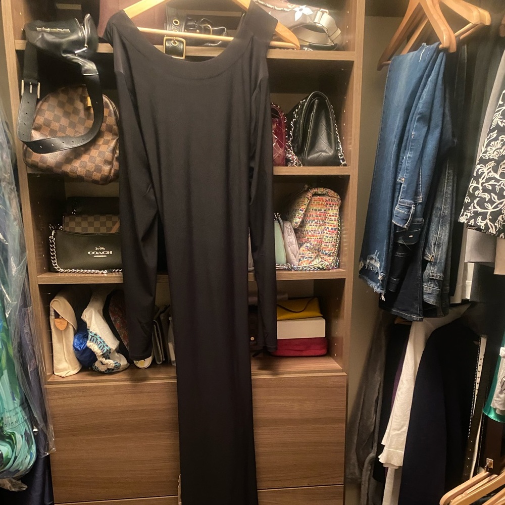 Sexy Black Cross Back Dress